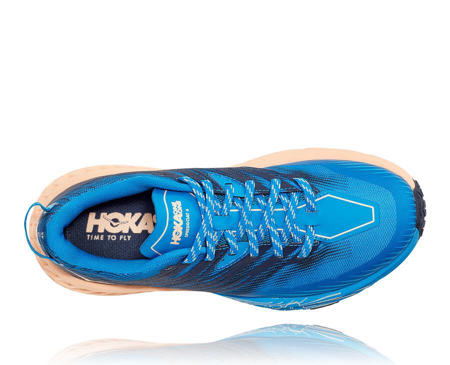 Hoka One One Spor Ayakkabı Kadın Mavi - Speedgoat 4 - PT8054973